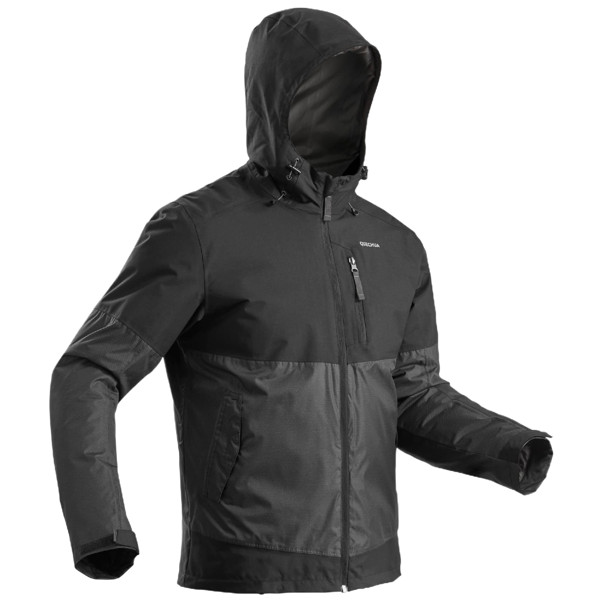 Демисезонная куртка DECATHLON Угольный серый черный мужские ветровки - изображение 2