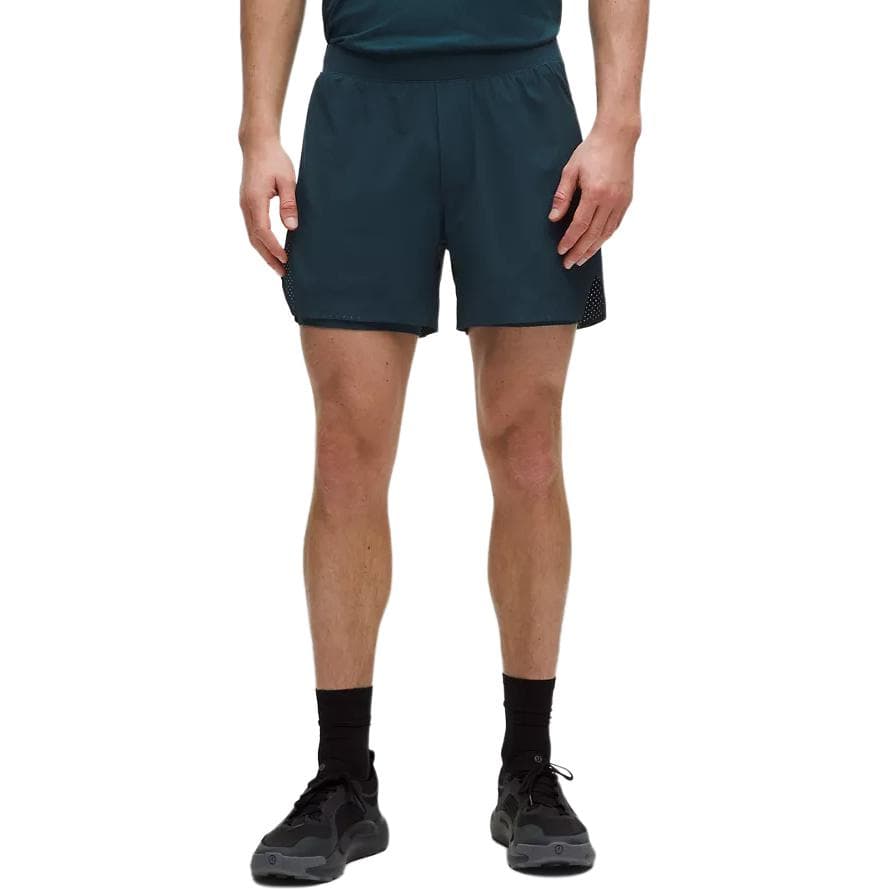 Тренировочные штаны lululemon Fast and Free Lined Running Short5" Black) - изображение 5