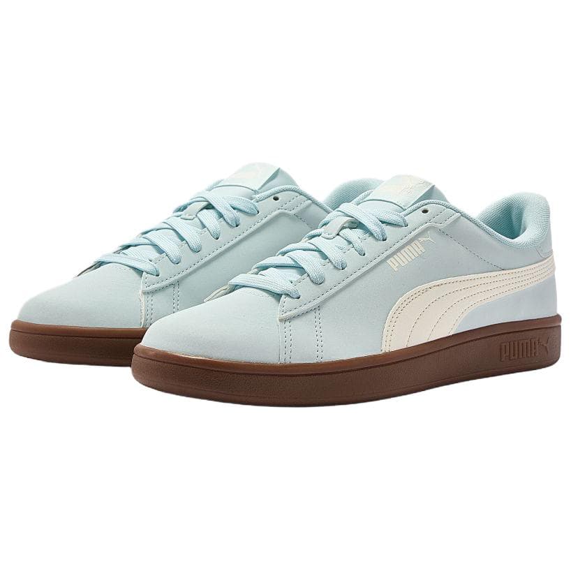 Кроссовки PUMA Smash 3,0 Кеды для скейтбординга Low Топ Океанический Стекло Цвет Теплый белый Женские - изображение 3