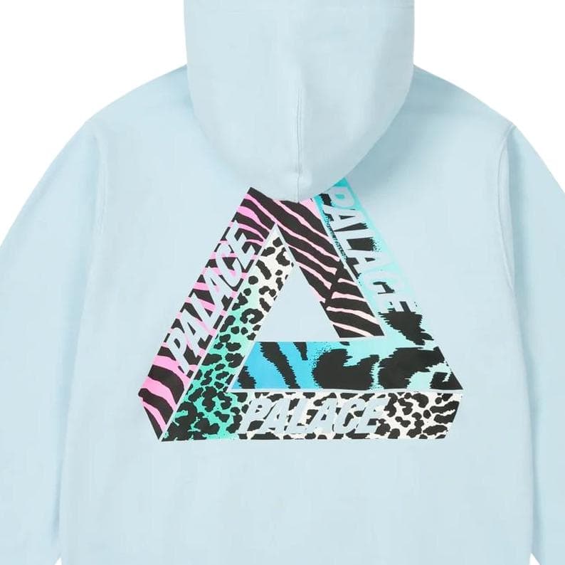 Худи PALACE FW24 JUNGLE DREAM HOOD Узорный принт Унисекс Светло-голубой - изображение 3