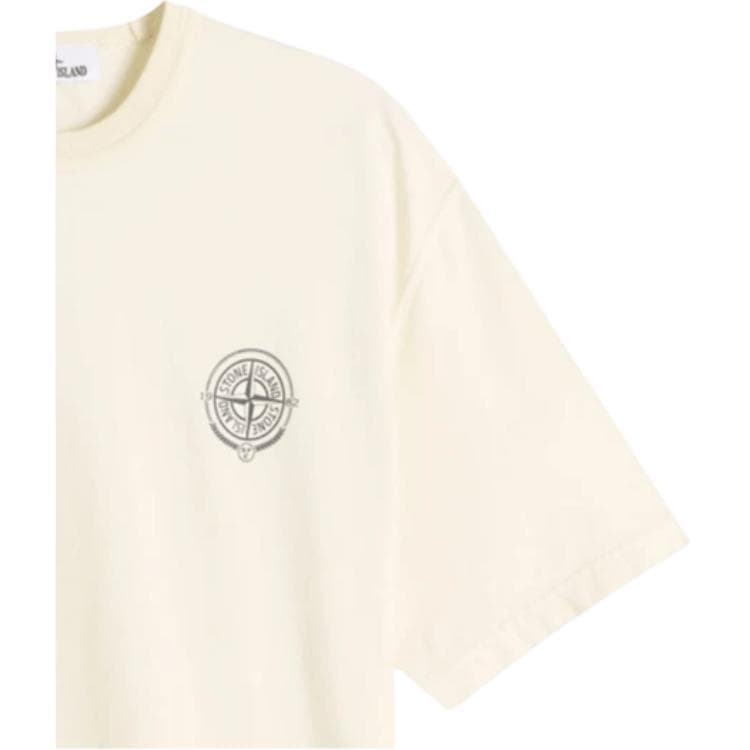 Футболка STONE ISLAND New Balance Collaboration Экрю Унисекс T-рубашки - изображение 4