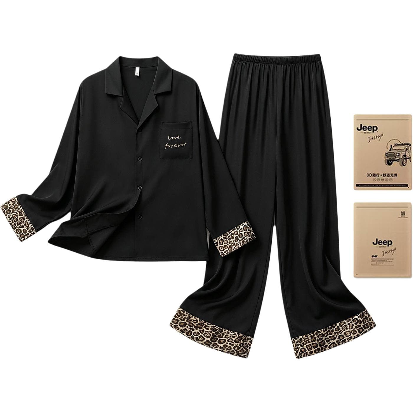 Пижама Jeep KA2211 Pack Long Black Men's Men's Pajama Sets - изображение 2