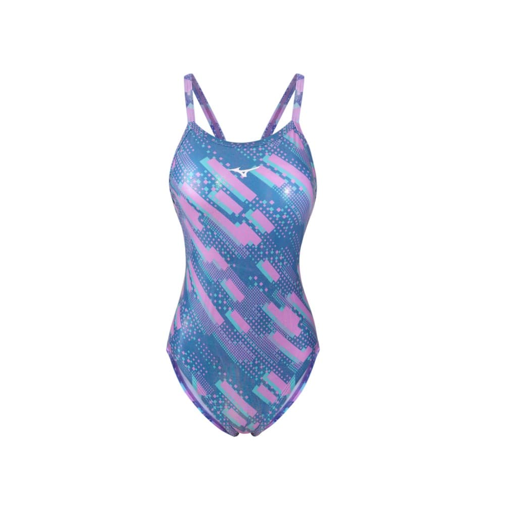 Mizuno Синий Фиолетовый Женские Купальники One Piece - изображение 2
