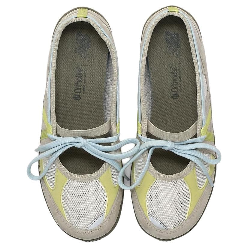 new balance Flat Breeze Туфли Мэри Джейн Low Топ Серо-желтый Женские - изображение 4
