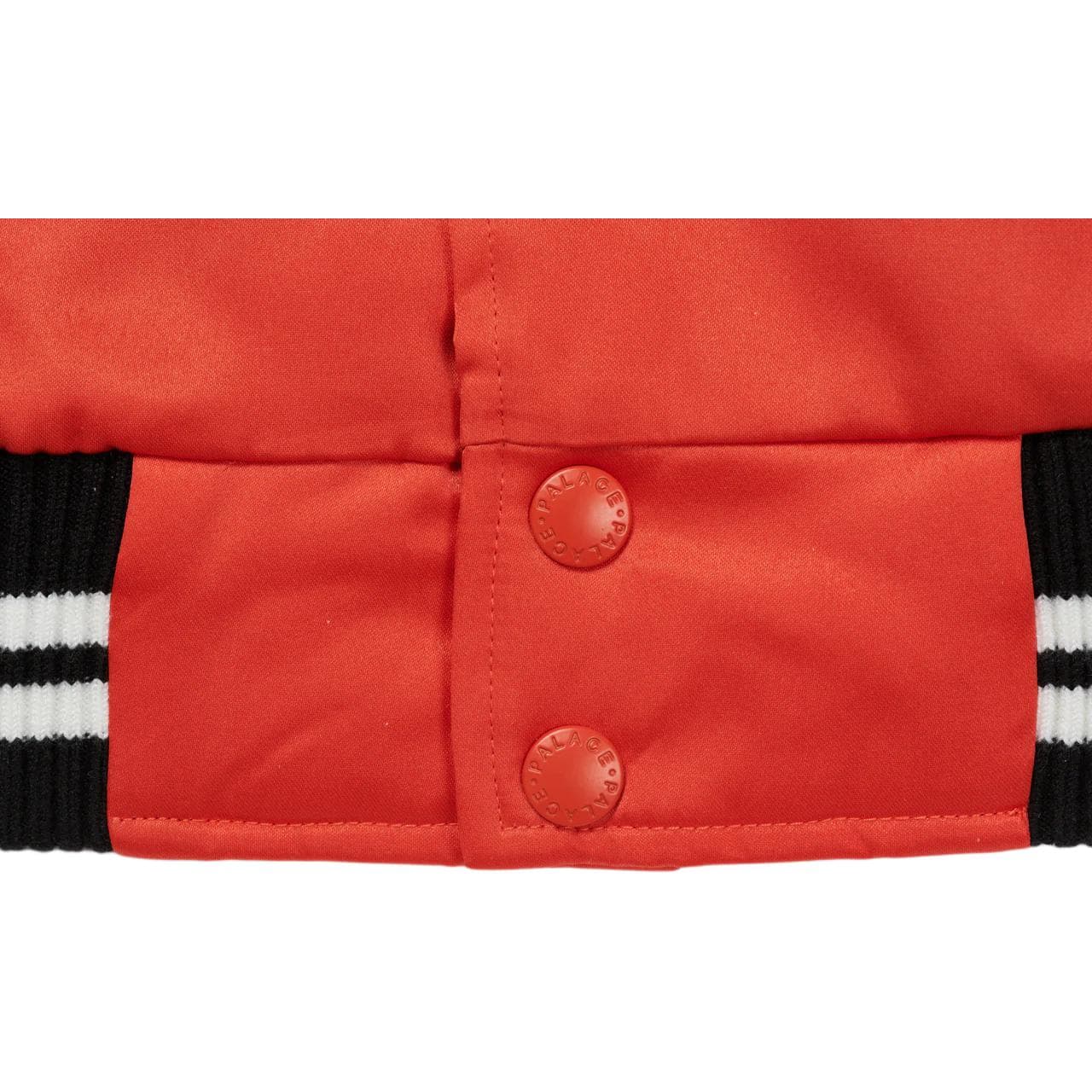 Куртка PALACE FW22 SATIN Satin Varsity Jacket Orange Logo - изображение 6