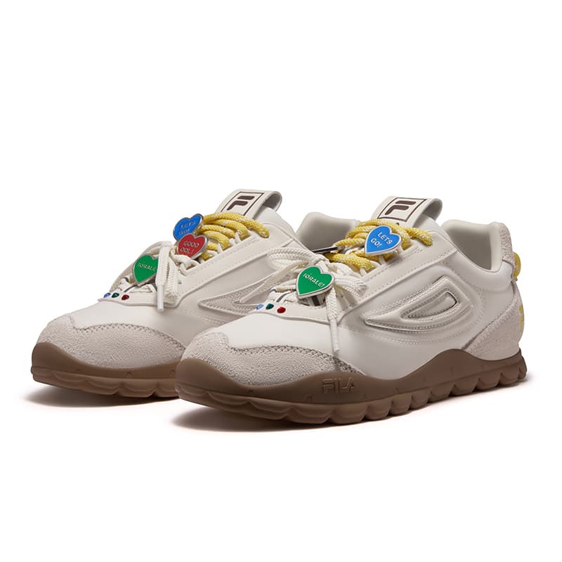 Кроссовки FILA FUSION BOBO BLING FOOTBALL Повседневная обувь Низкий Топ Арктический Волк Белый Топленое масло Коричневый Женские - изображение 3