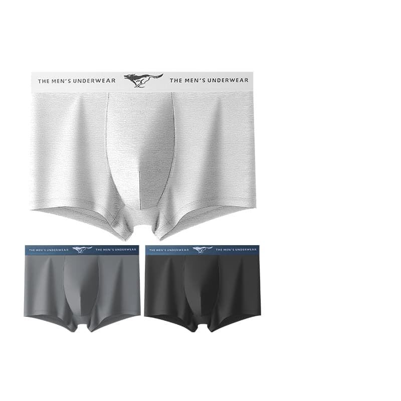 Трусы SEPTWOLVES 3 пачки подарочный набор (Ink Black + Charcoal Gray + Light Gray) 100% хлопок высокий отскок 10A антибактериальный мужской комплект нижнего белья - изображение 1