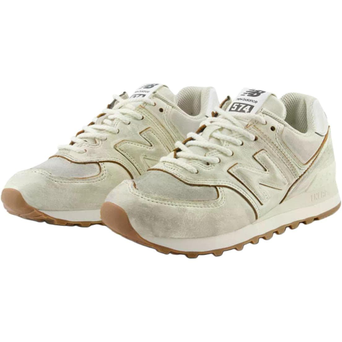 Кроссовки New Balance NB 574 Повседневная обувь Low Топ Женские Бежевый Серый Белый W574HF Женские - изображение 2