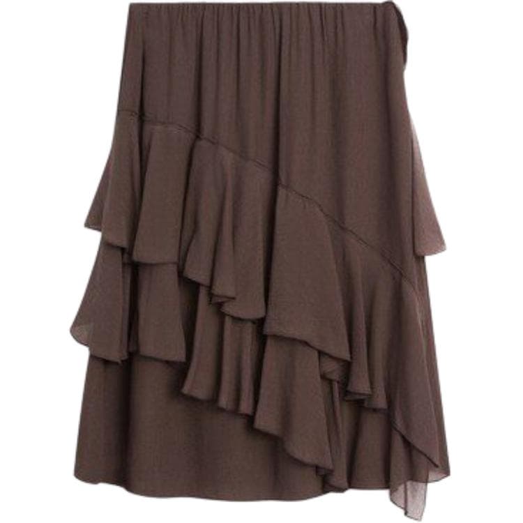 Юбка Massimo Dutti Коричневый Женские Повседневные Длинные Юбки - изображение 2