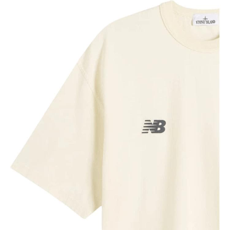 Футболка STONE ISLAND New Balance Collaboration Экрю Унисекс T-рубашки - изображение 3