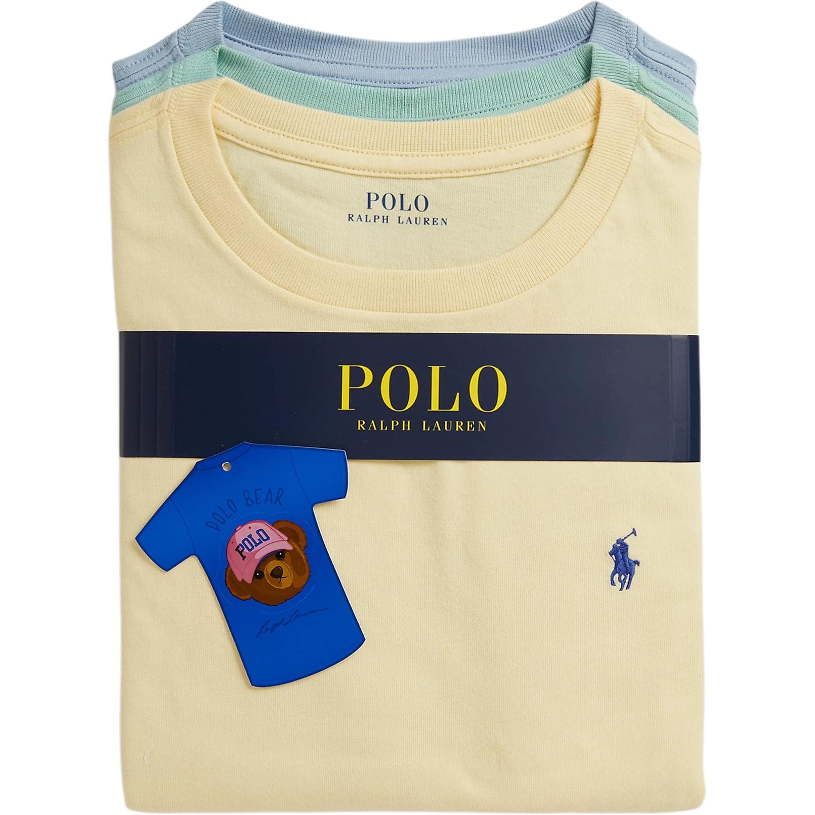 Футболка Polo Ralph Lauren Синие+Зеленые+Желтые Детские Рубашки - изображение 2