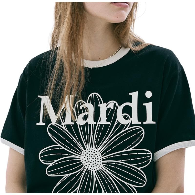 Футболка MARDI MERCREDI Черные Женские T-рубашки - изображение 2