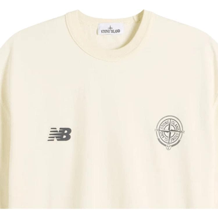 Футболка STONE ISLAND New Balance Collaboration Экрю Унисекс T-рубашки - изображение 2