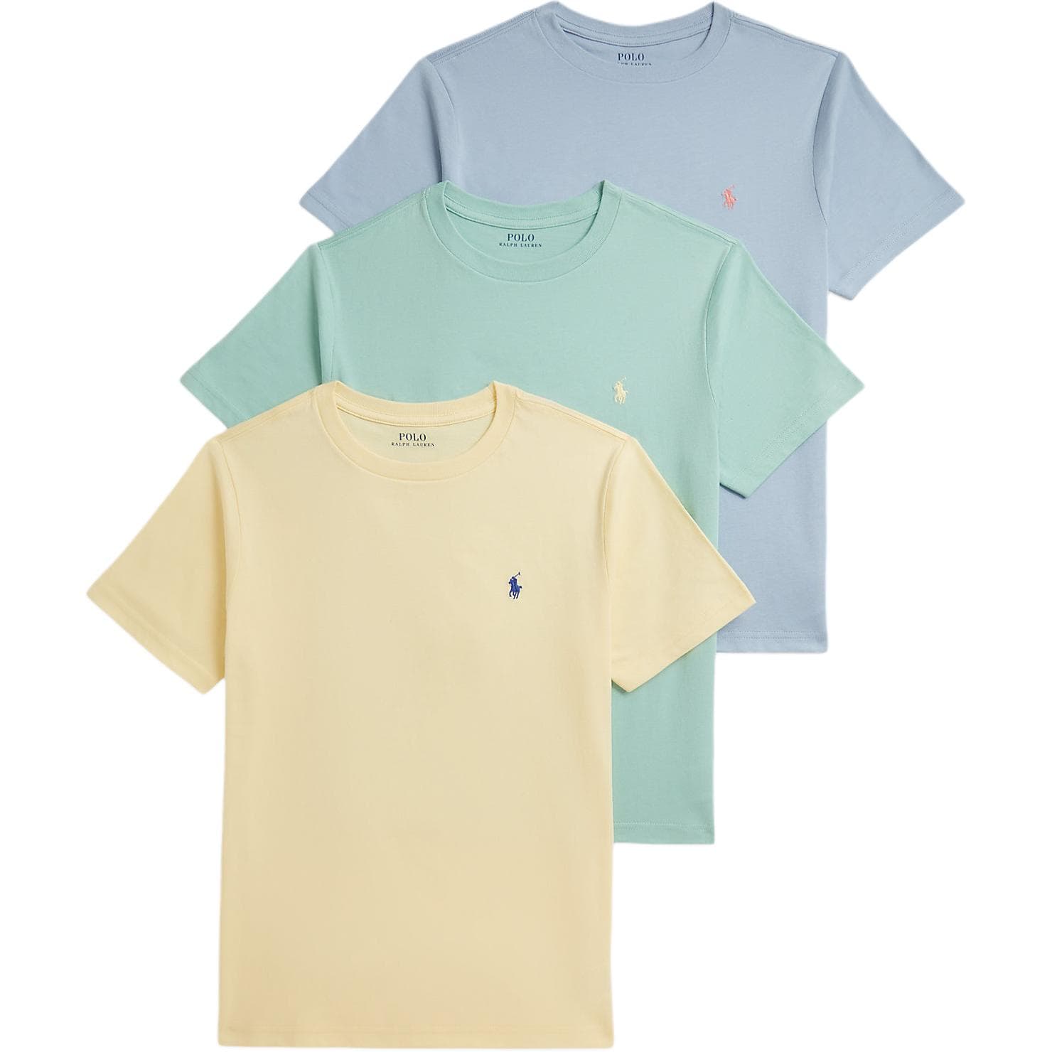 Футболка Polo Ralph Lauren Синие+Зеленые+Желтые Детские Рубашки - изображение 1