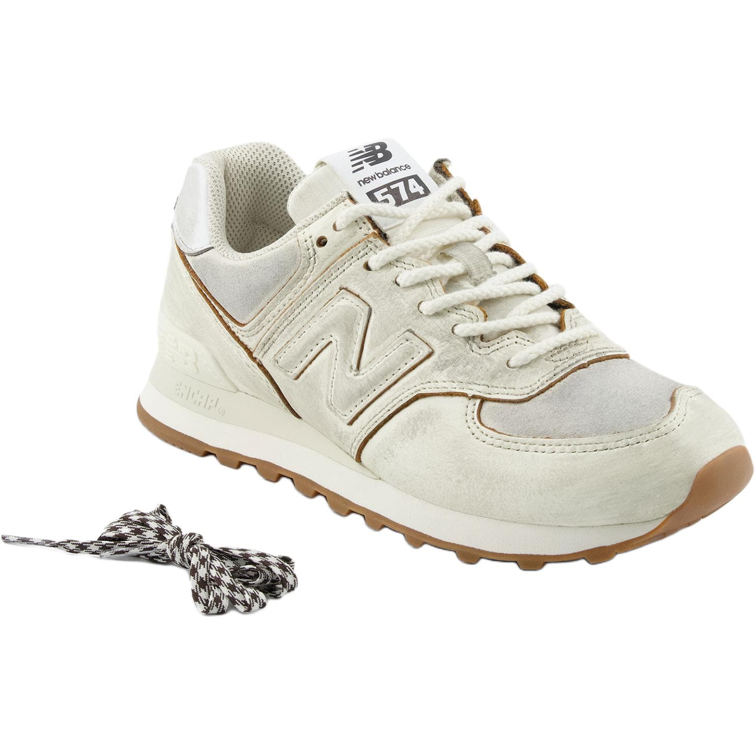 Кроссовки New Balance NB 574 Повседневная обувь Low Топ Женские Бежевый Серый Белый W574HF Женские - изображение 5