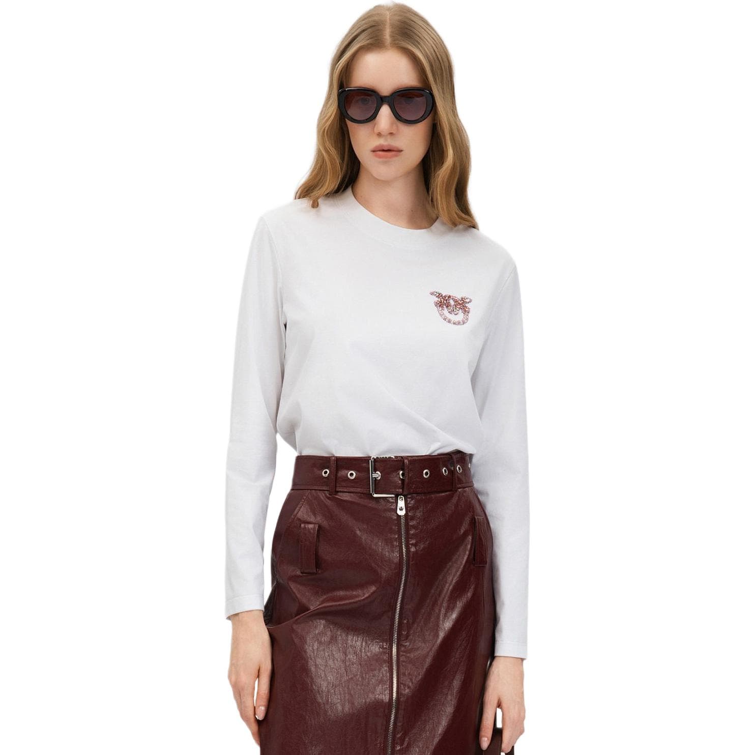 Футболка PINKO Белый Женские T-рубашки - изображение 1