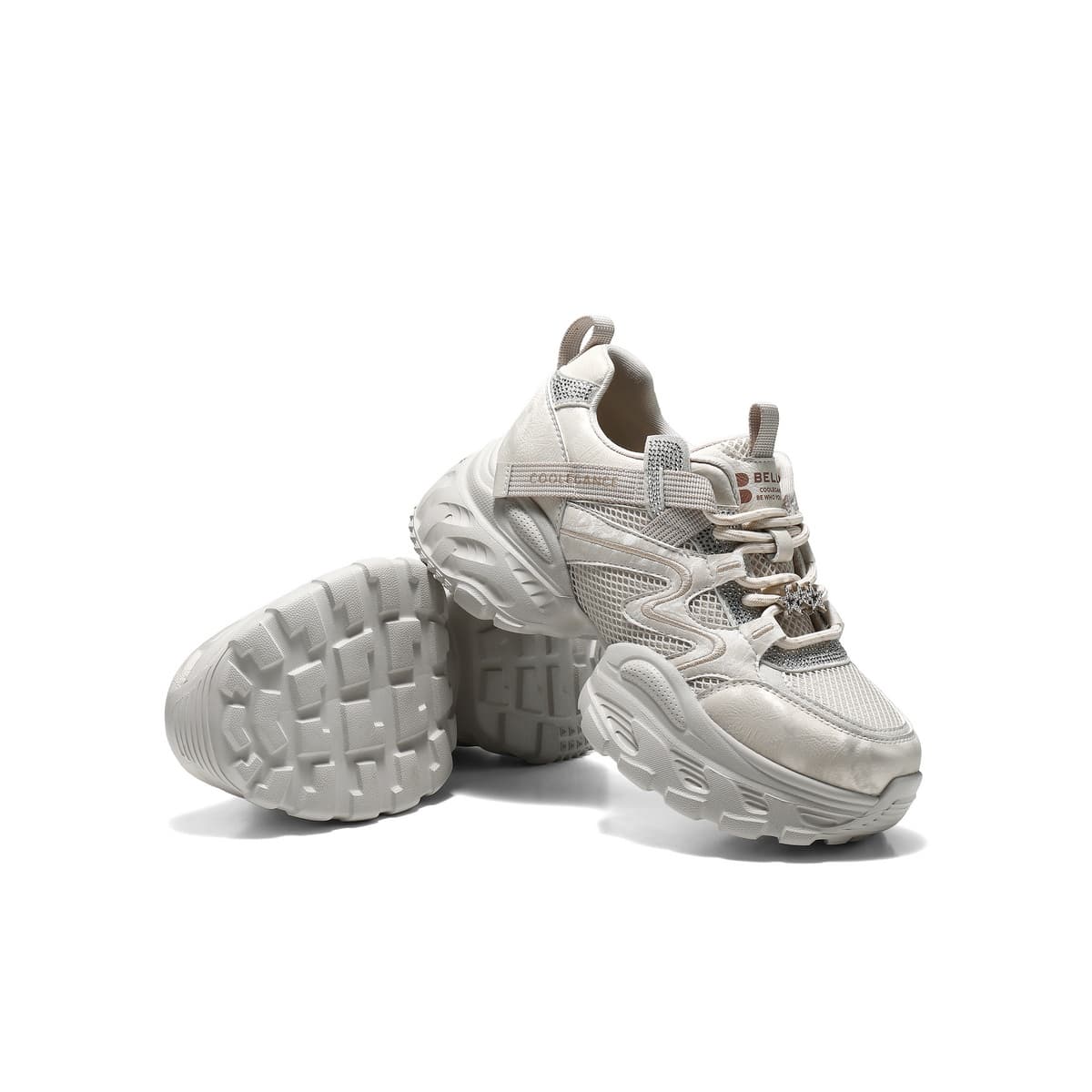 Кроссовки BELLE Chunky Sneakers Low Top Apricot Women's - изображение 5
