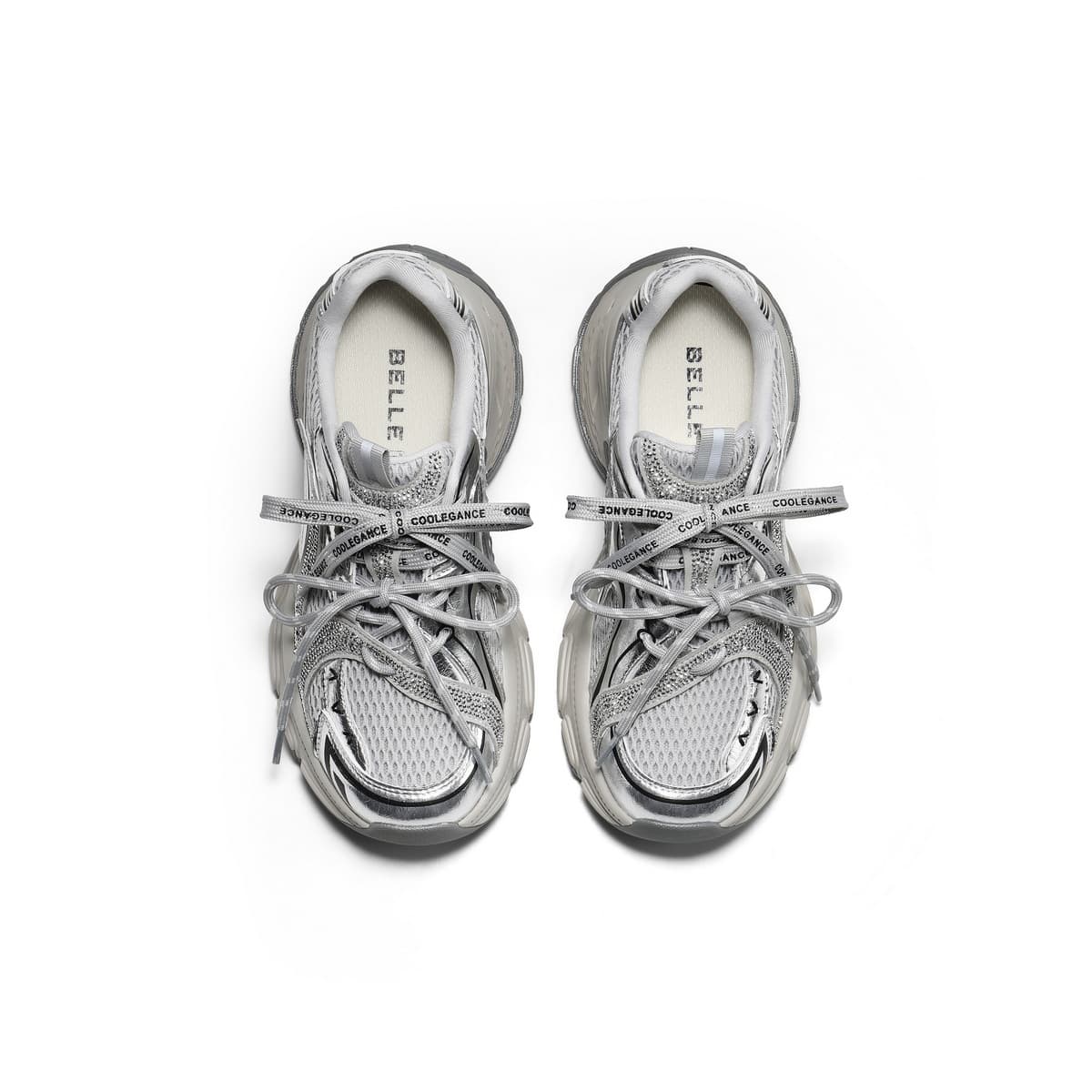 Кроссовки BELLE массивные кроссовки Low Top Silver Gray Women's - изображение 3