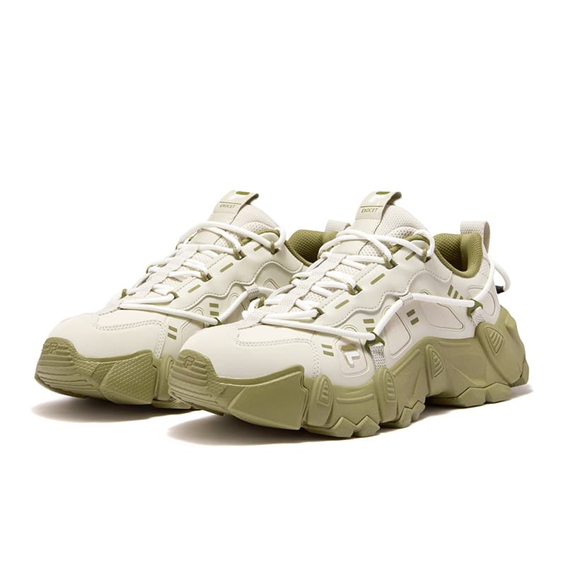 Кроссовки FILA FUSION exocet ii Противоскользящие и Дышащие Низкие Кроссовки Мужские Светло-Серый Желтый Ярко-Белый - изображение 3