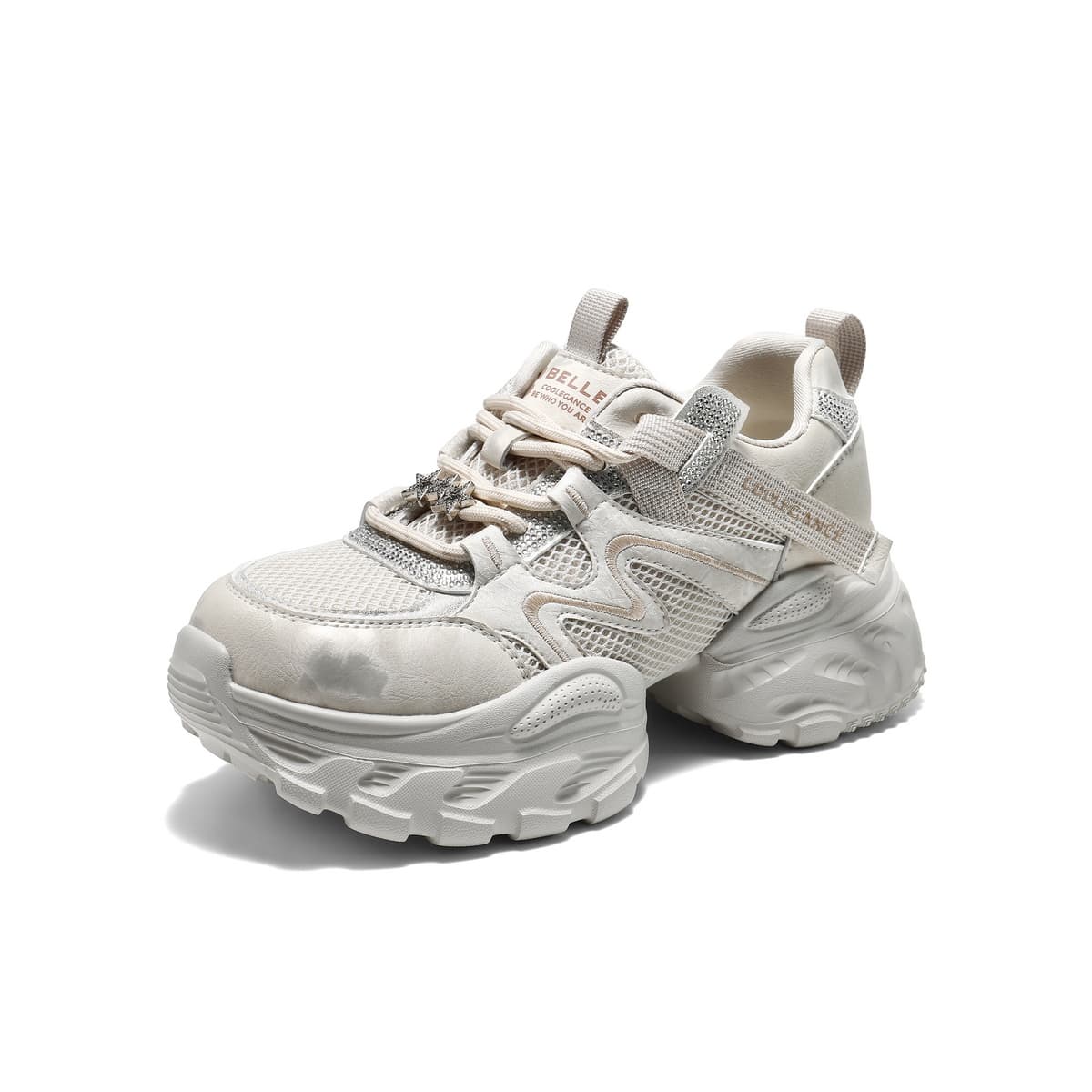 Кроссовки BELLE Chunky Sneakers Low Top Apricot Women's - изображение 2