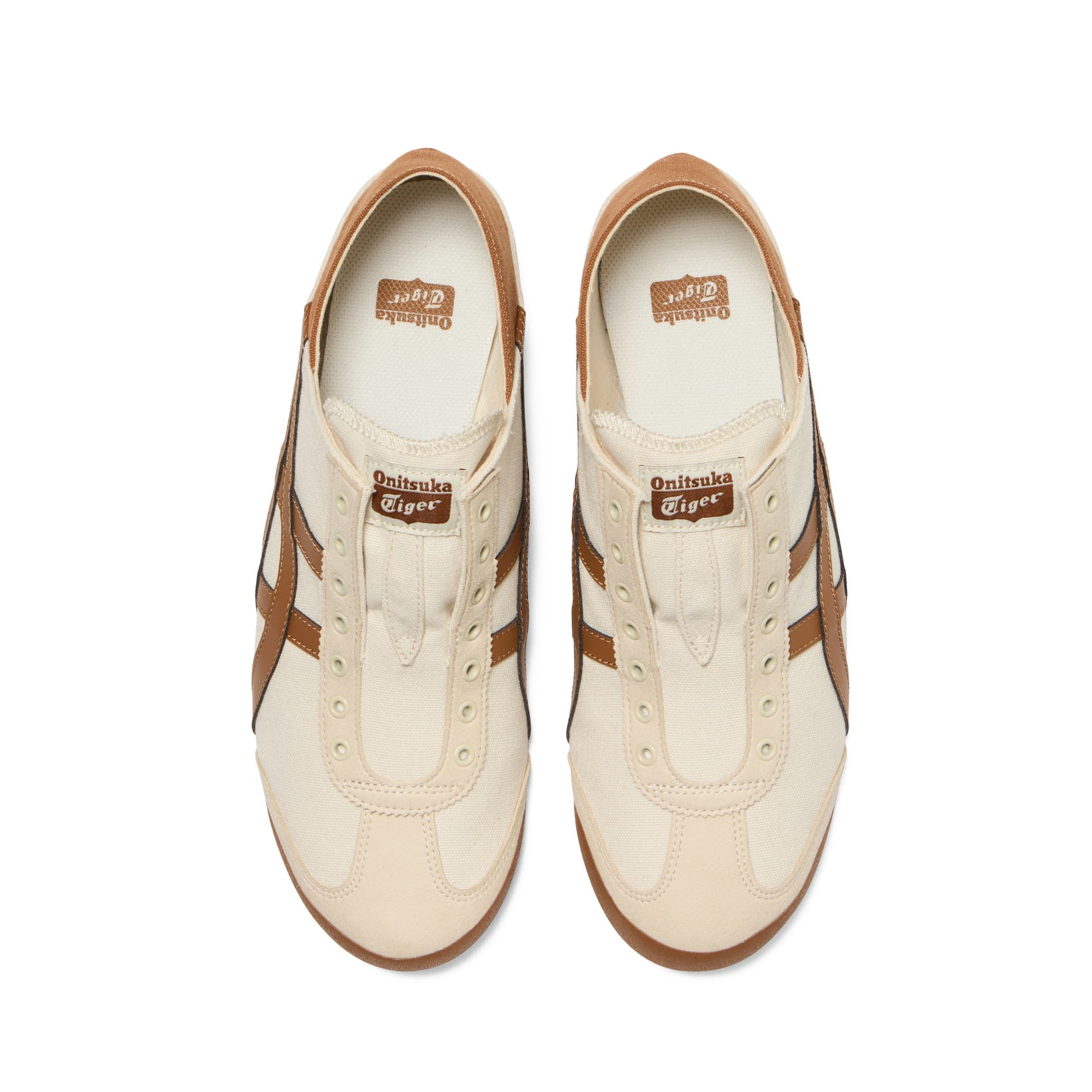 Кроссовки Onitsuka Tiger MEXICO 66 PARATY Повседневная обувь Низкий Топ Экрю Коричневый Унисекс - изображение 5