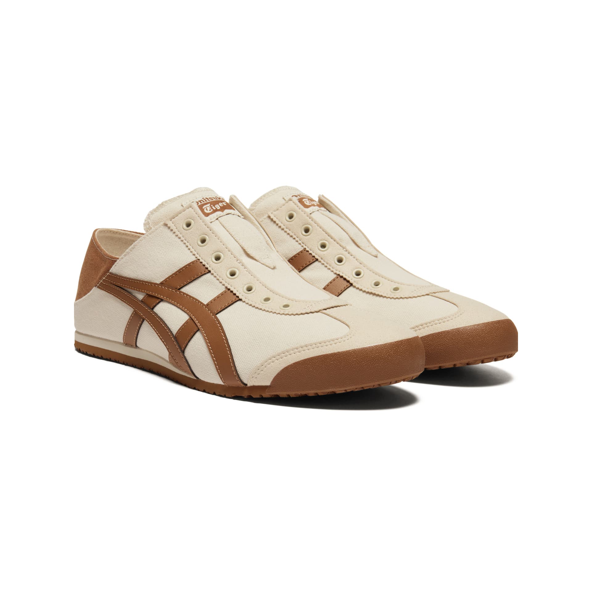 Кроссовки Onitsuka Tiger MEXICO 66 PARATY Повседневная обувь Низкий Топ Экрю Коричневый Унисекс - изображение 3