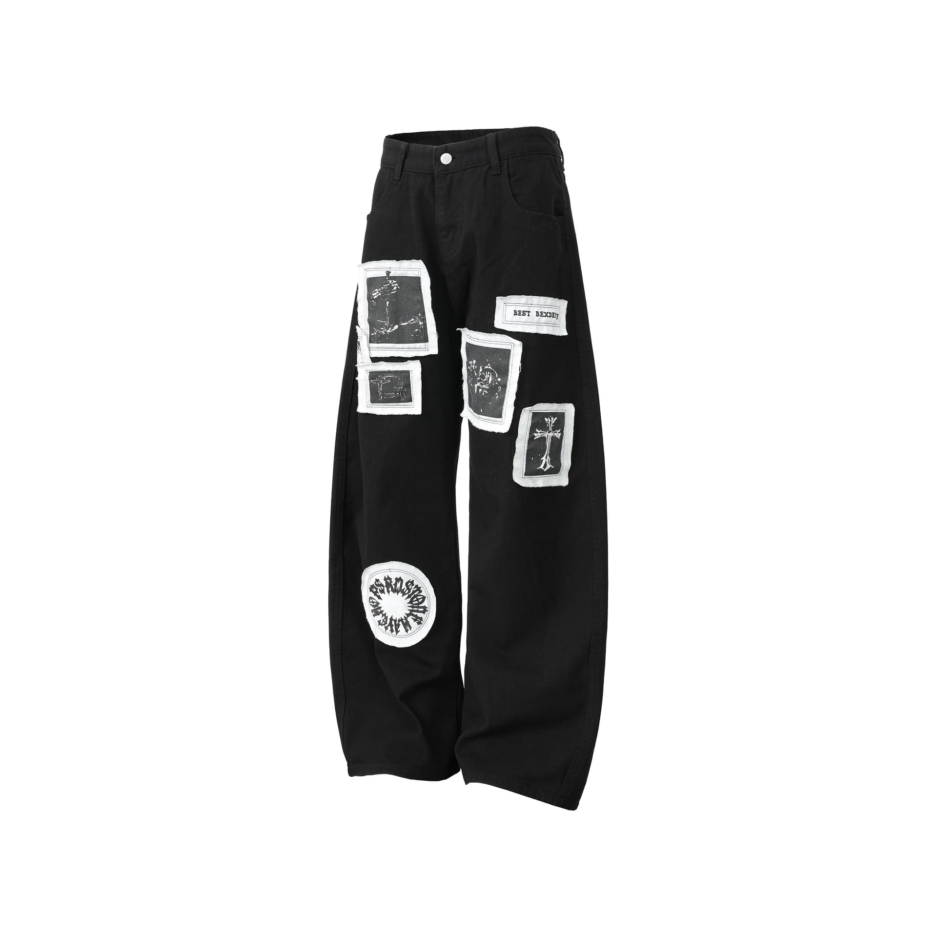 Штаны BOBBY ABLEY Черный мужской Джинсы - изображение 1