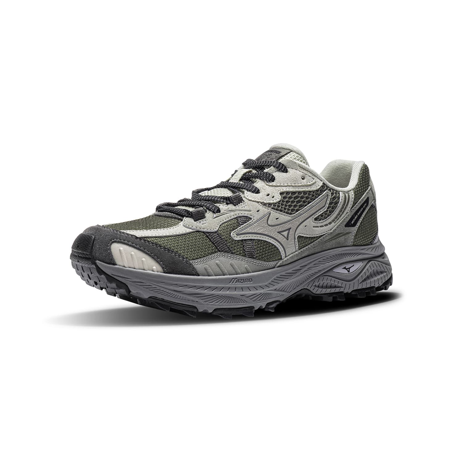 Кроссовки для бега Mizuno Racer ADV Беговые кроссовки Низкий Топ Попугай Зеленый Пальма Зеленый Туман Черный Унисекс - изображение 2