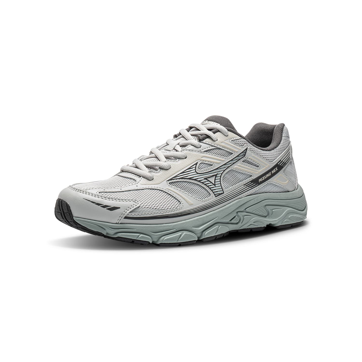 Кроссовки для бега Mizuno NEX Беговые кроссовки Low Топ Светло-серый Volcanic Пепельный Унисекс - изображение 2