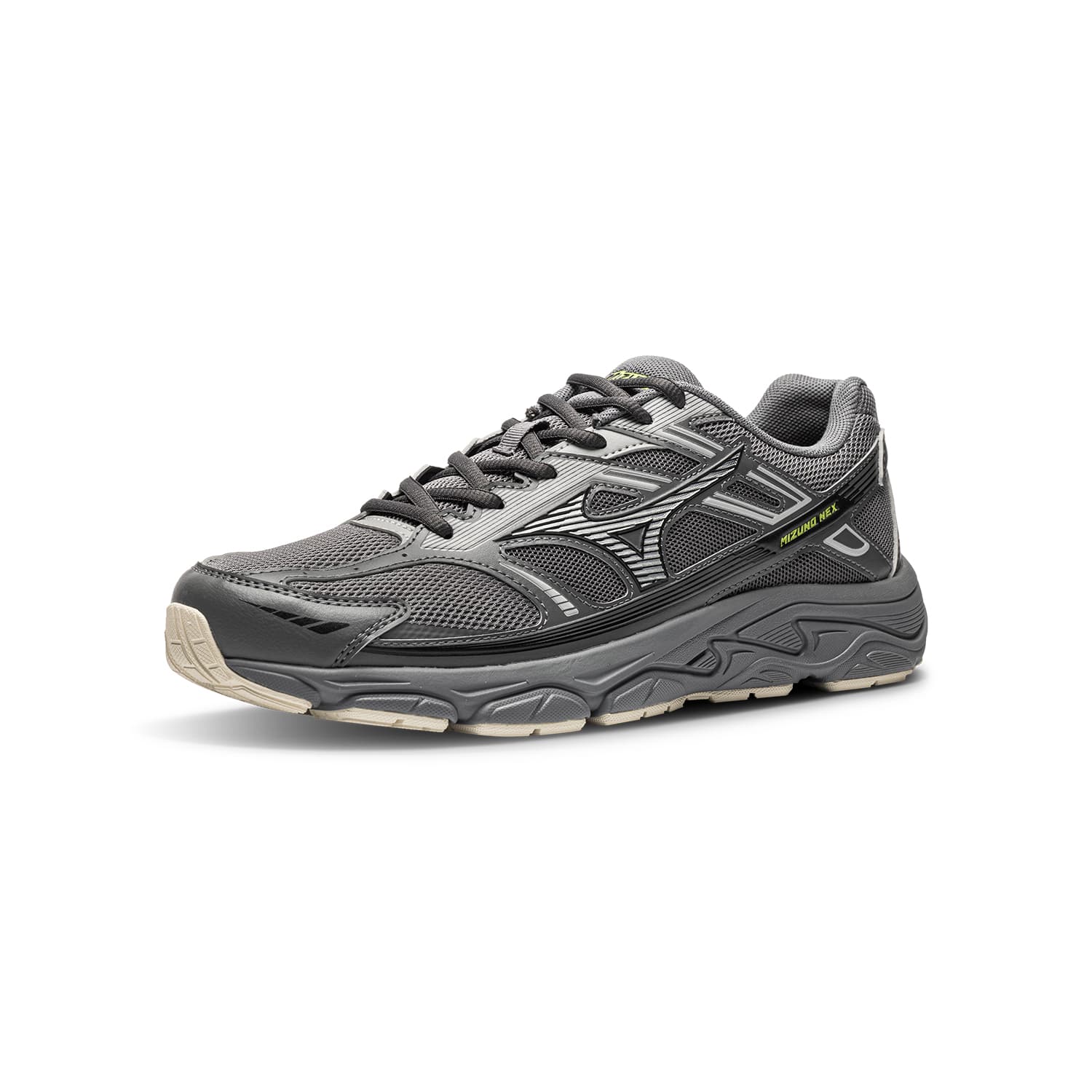 Кроссовки для бега Mizuno NEX Беговые кроссовки Low Топ Простой Чистый серый Унисекс - изображение 2