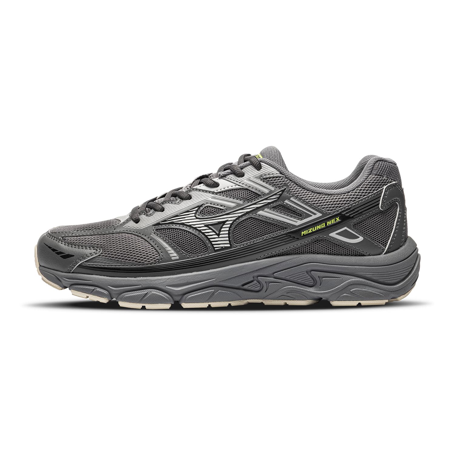 Кроссовки для бега Mizuno NEX Беговые кроссовки Low Топ Простой Чистый серый Унисекс - изображение 1