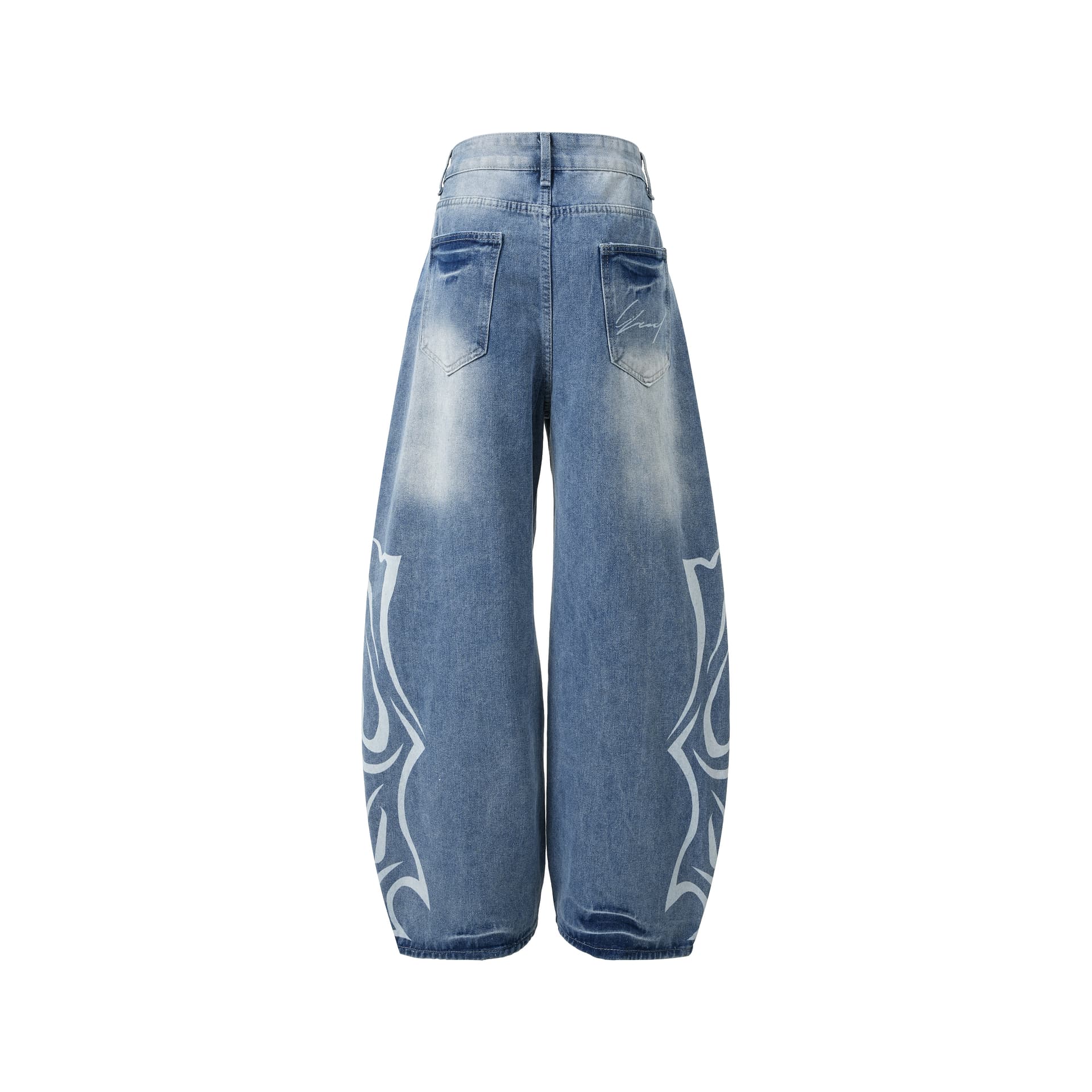 Штаны BOBBY ABLEY Blue Unisex Jeans - изображение 3