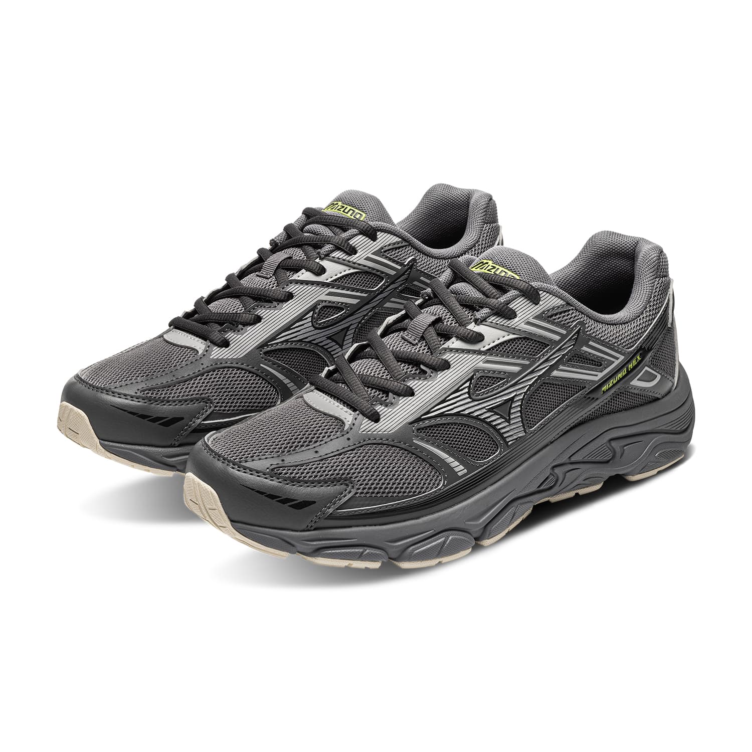 Кроссовки для бега Mizuno NEX Беговые кроссовки Low Топ Простой Чистый серый Унисекс - изображение 4