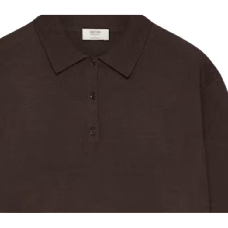 Кардиган Aritzia FW25 Bare Мериносовая шерсть Поло Свитер Женские - изображение 4