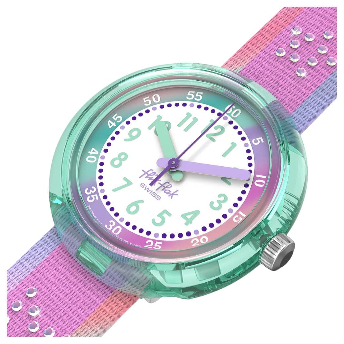 Часы Swatch Quartz Механизм Kids Flik Flak Часы 31,85 мм Белый - изображение 2