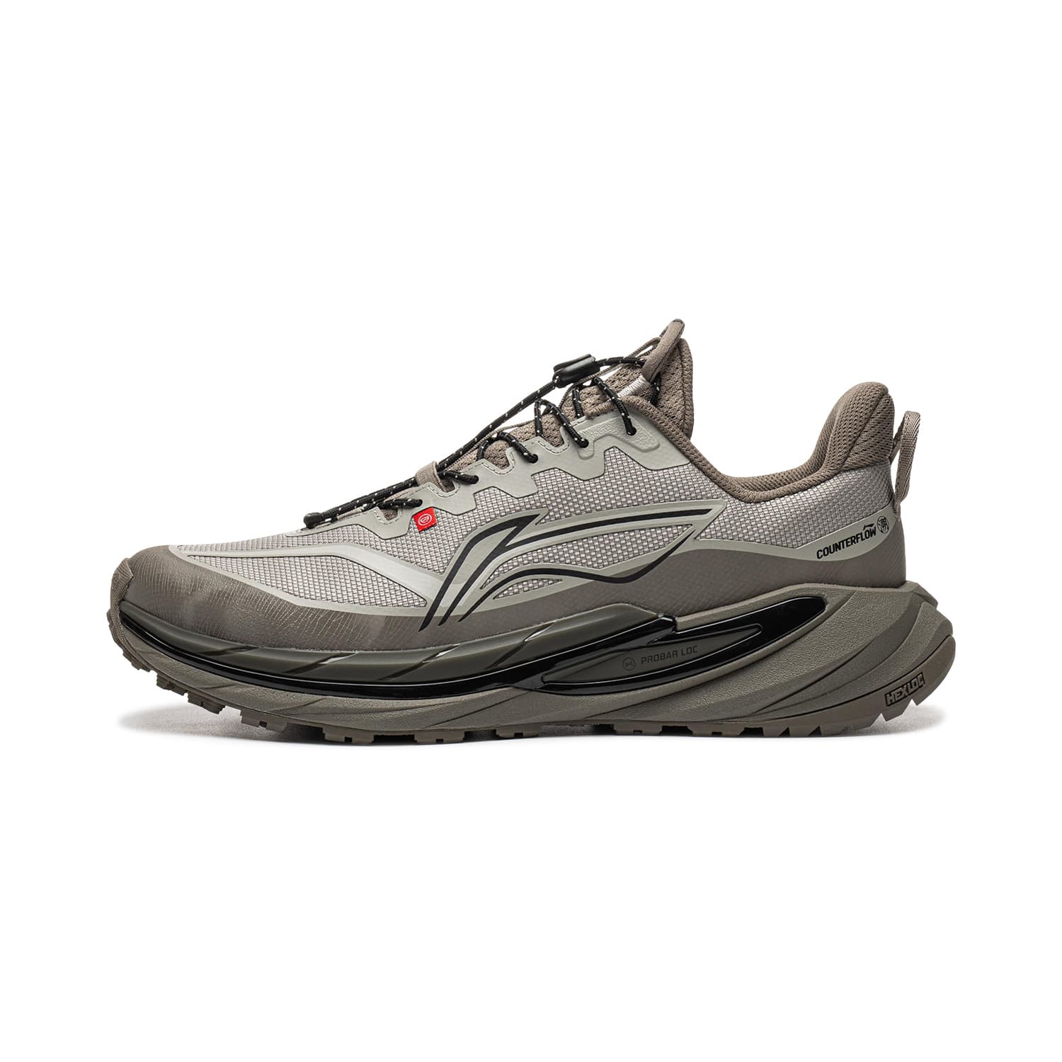 Кроссовки Li NING Outdoor CF Уличная обувь MID Топ Bao Коричневый серый Пальма Деревянный материал Умбра Мужской - изображение 1