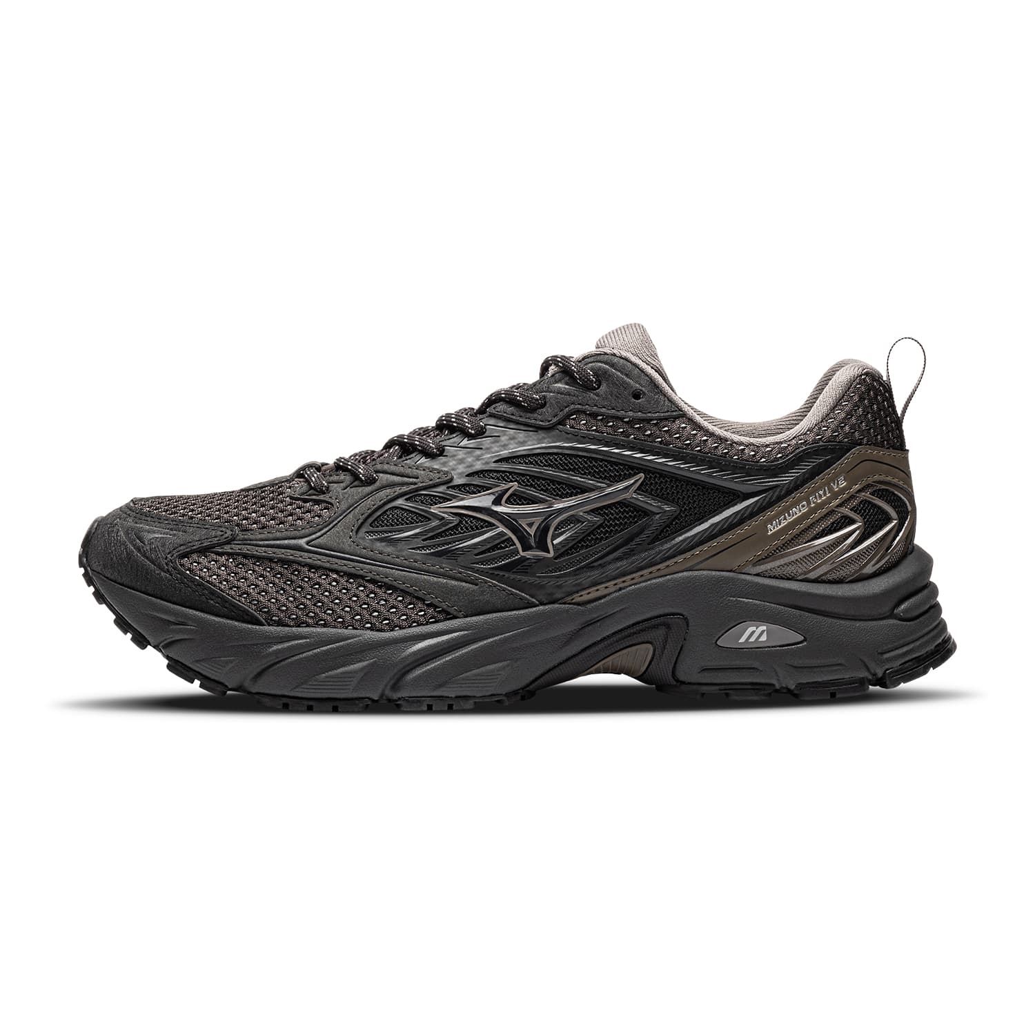 Кроссовки для бега Mizuno FIYI V2 Беговые кроссовки Low Топ Туманный Черный Железный Серый Шоколадный Коричневый Унисекс - изображение 1