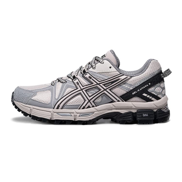 Кроссовки для бега ASICS Гель Kahana 8 Беговые кроссовки Низкий Топ Серый Белый Серый Унисекс - изображение 1