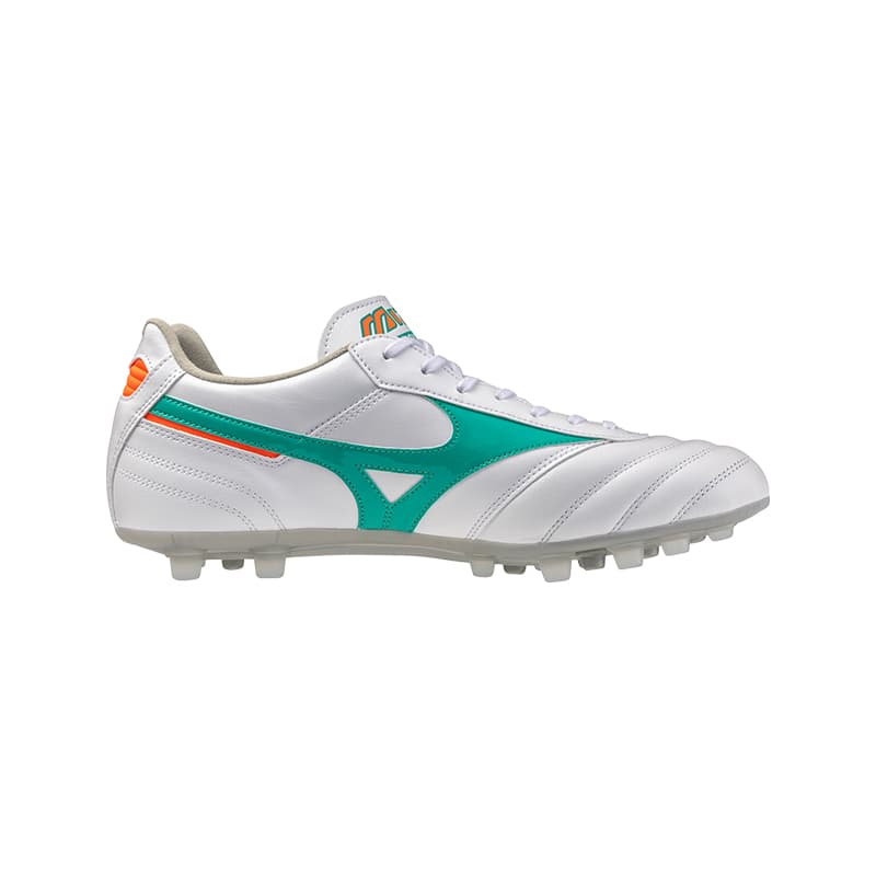 Кроссовки для футбола Mizuno MORELIA 2 Футбольные бутсы Низкий Топ Белый Зеленый Мужской - изображение 2