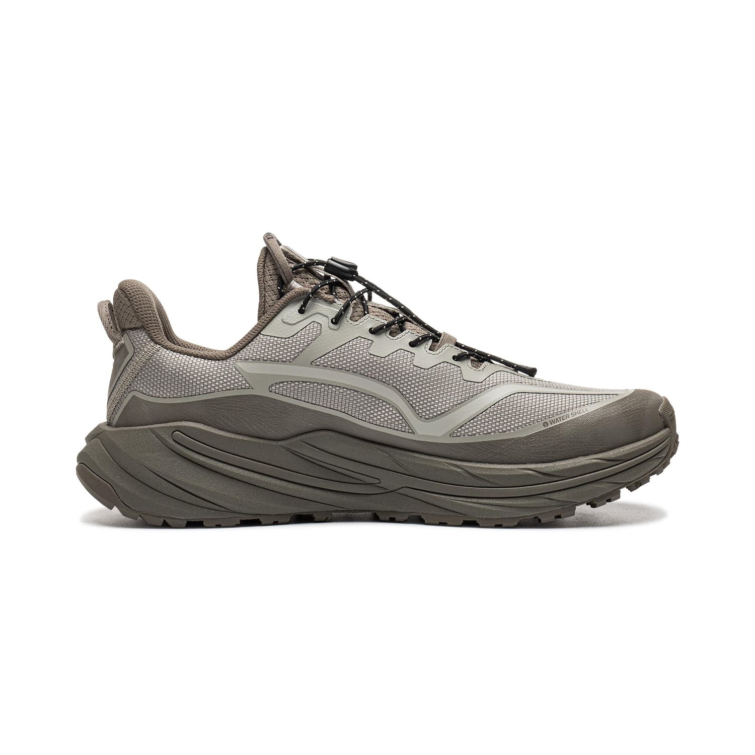 Кроссовки Li NING Outdoor CF Уличная обувь MID Топ Bao Коричневый серый Пальма Деревянный материал Умбра Мужской - изображение 2