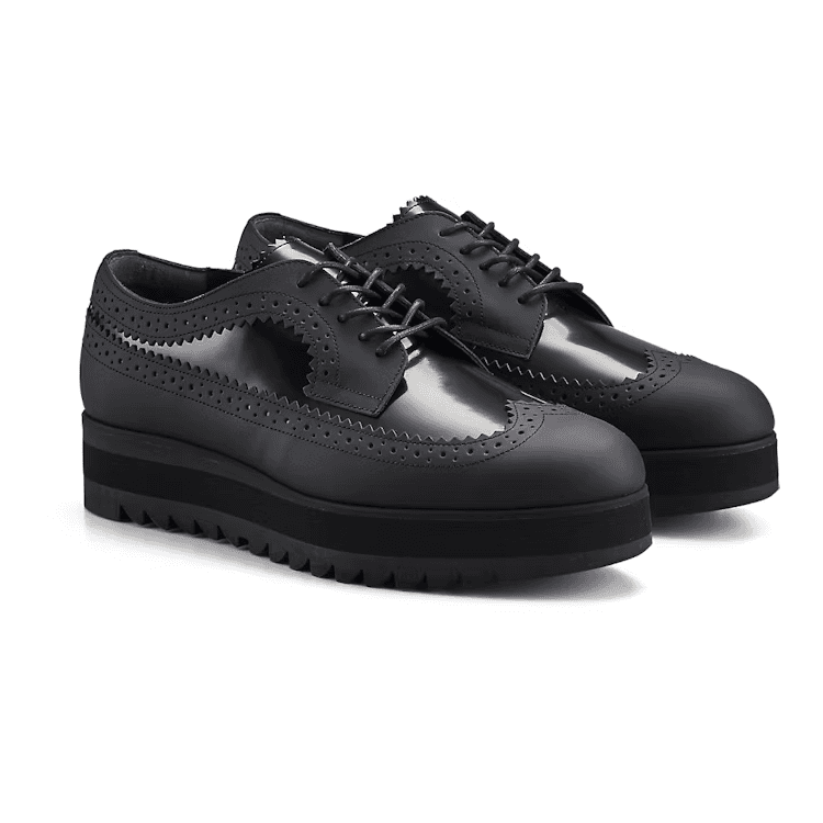 Onitsuka Tiger BROGUE Кожа Повседневные кожаные туфли Женские Черный - изображение 3