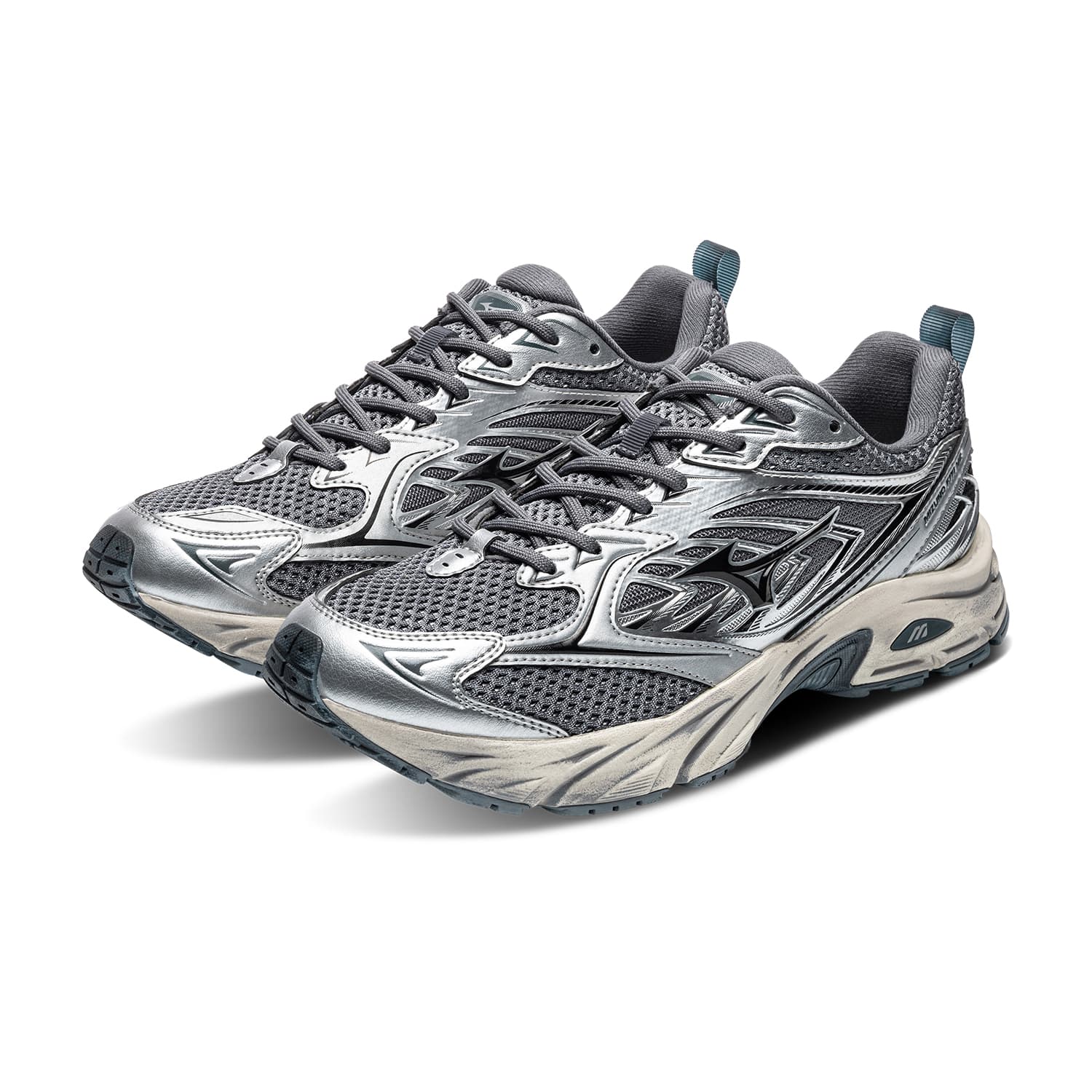 Кроссовки для бега Mizuno FIYI V2 Беговые кроссовки Low Топ Серебристо-серый Унисекс - изображение 4