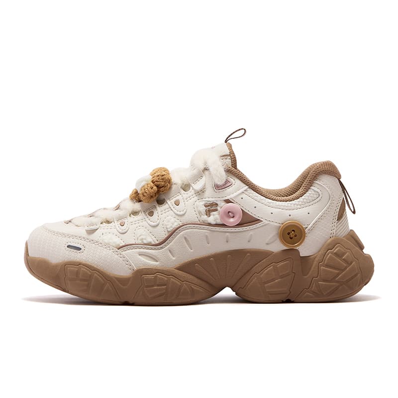 Кроссовки FILA FUSION Сосновая шишка Обувь Низкие массивные кроссовки Женские Бежевые - изображение 1