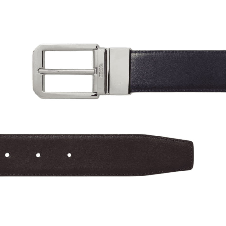 Ремень Zegna Leather Reversible Belt - изображение 6