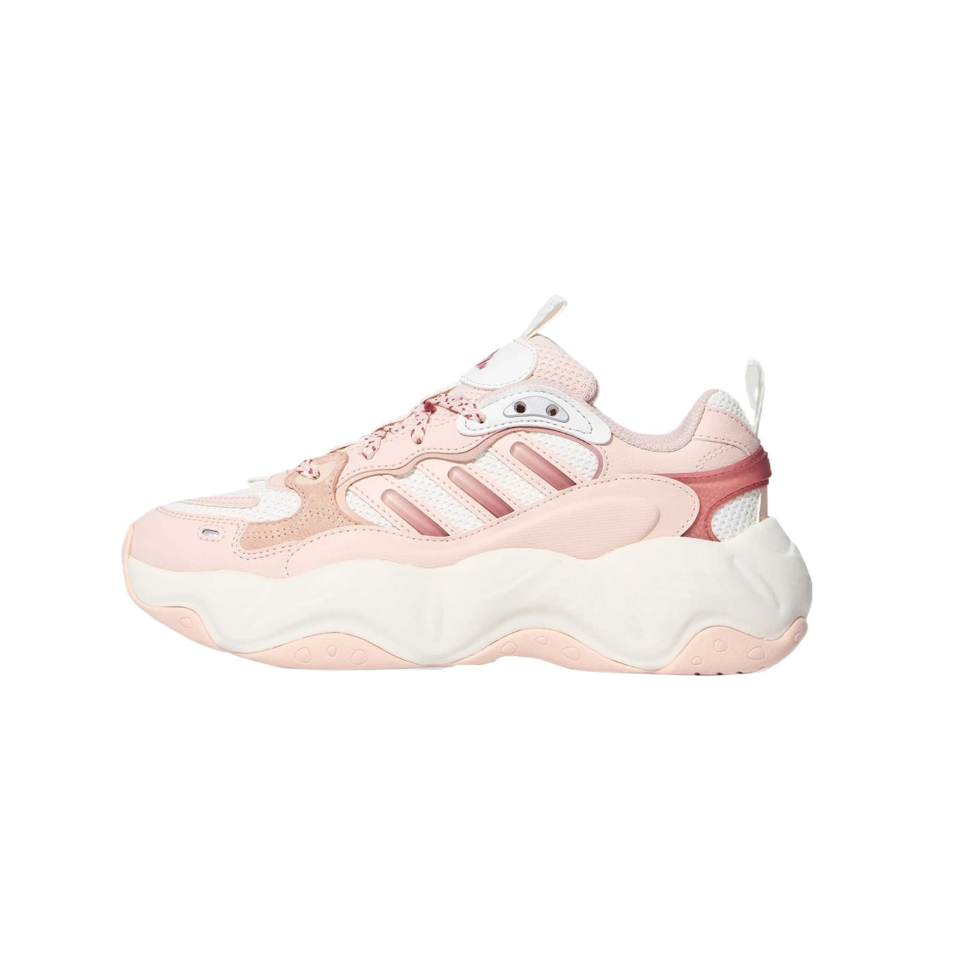 Кроссовки Adidas Vallina массивные кроссовки Low Top Ярко-белый Чудесный кварцевый Мягкий Темно-красный Женские - изображение 1