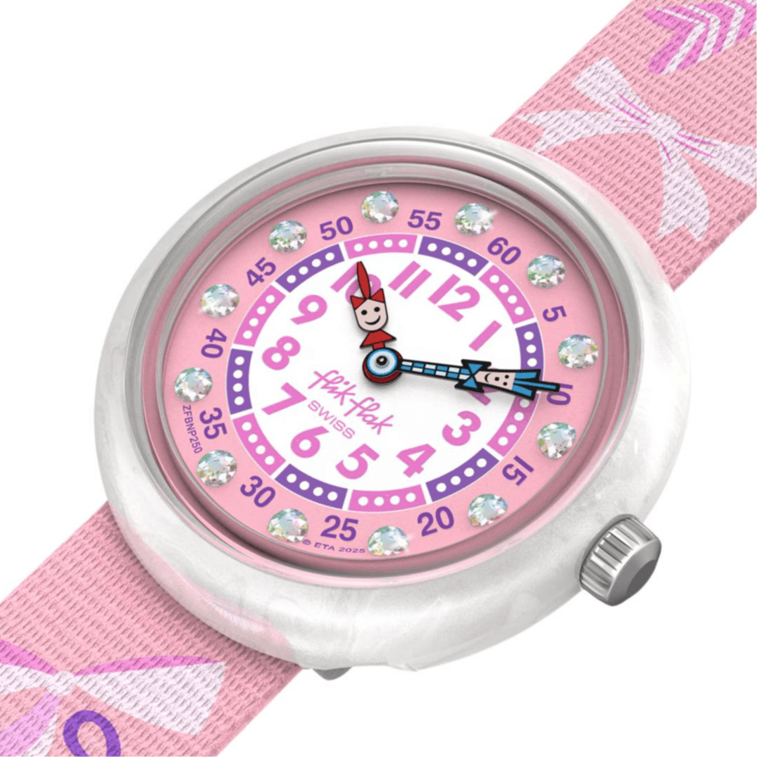 Часы Swatch Quartz Механизм Kids Flik Flak Часы 31,85 мм Розовые - изображение 3