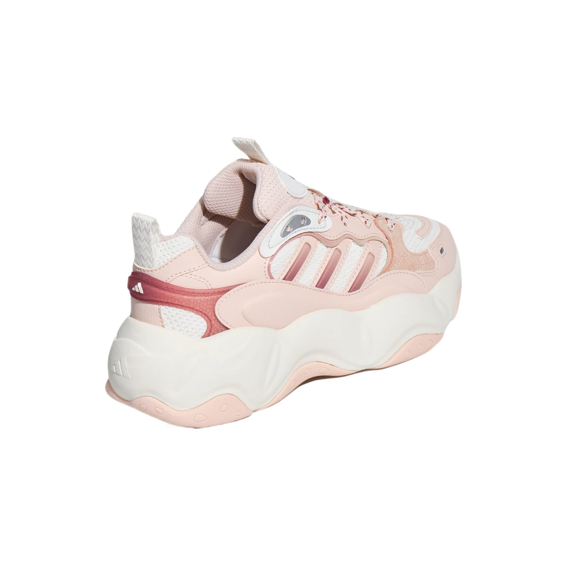 Кроссовки Adidas Vallina массивные кроссовки Low Top Ярко-белый Чудесный кварцевый Мягкий Темно-красный Женские - изображение 4