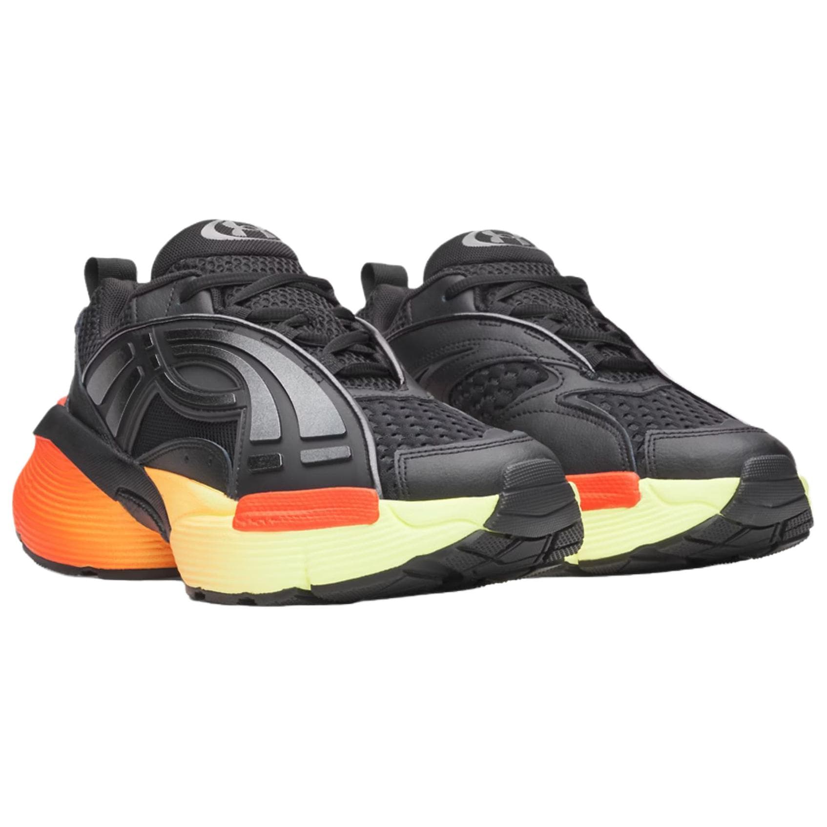 Кроссовки Under Armour Arc 96 Массивные кроссовки Низкий Топ Черный Глубокий Апельсин Металлический Черный Унисекс - изображение 3