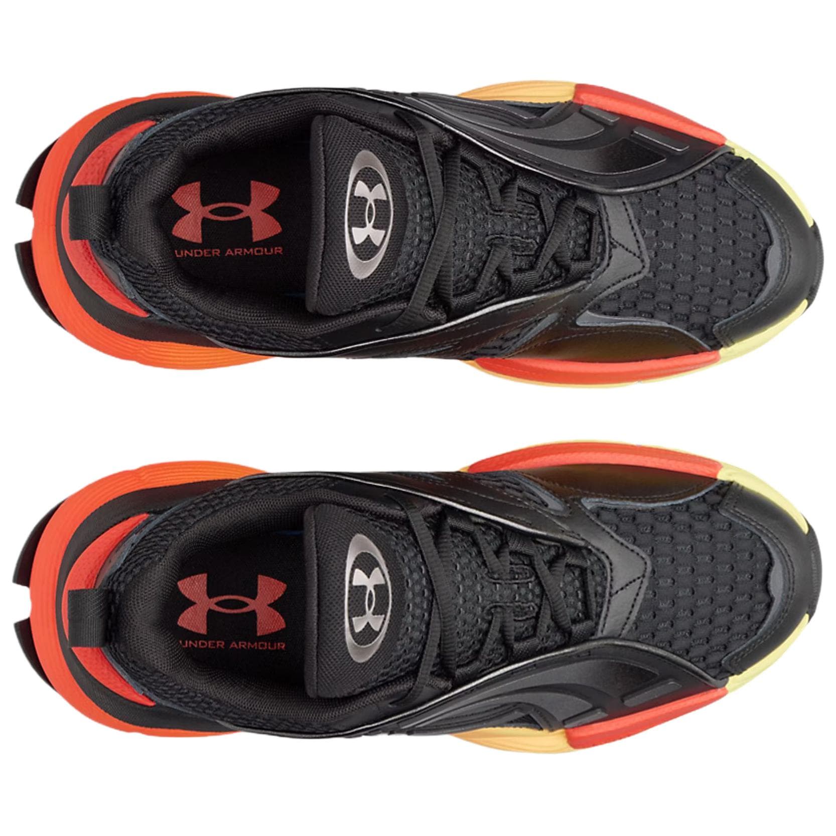 Кроссовки Under Armour Arc 96 Массивные кроссовки Низкий Топ Черный Глубокий Апельсин Металлический Черный Унисекс - изображение 4