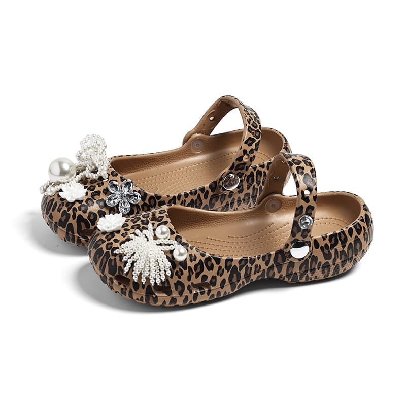 Сабо CENTRAL KITTY Sabo Rubber Leopard Print Women's - изображение 2